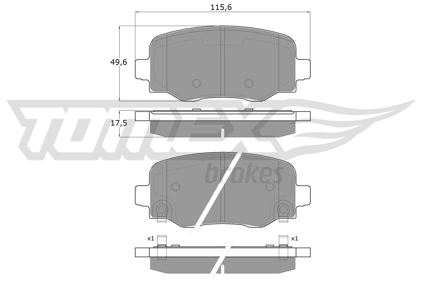 TOMEX Brakes Bremsbelagsatz, Scheibenbremse